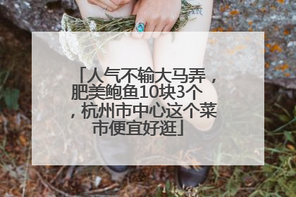 人气不输大马弄，肥美鲍鱼10块3个，杭州市中心这个菜市便宜好逛
