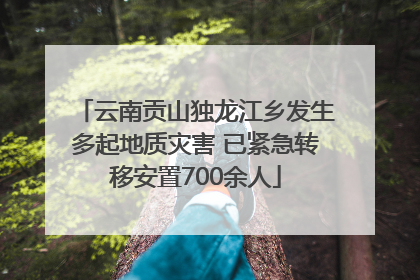 云南贡山独龙江乡发生多起地质灾害 已紧急转移安置700余人