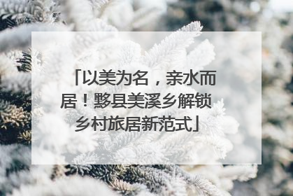 以美为名，亲水而居！黟县美溪乡解锁乡村旅居新范式