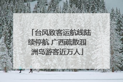 台风致客运航线陆续停航 广西疏散涠洲岛游客近万人