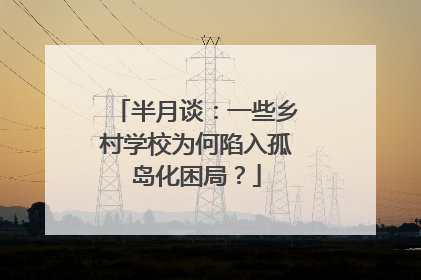 半月谈：一些乡村学校为何陷入孤岛化困局？