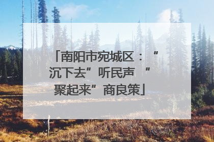 南阳市宛城区：“沉下去”听民声 “聚起来”商良策