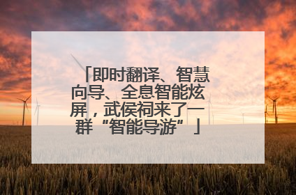即时翻译、智慧向导、全息智能炫屏，武侯祠来了一群“智能导游”