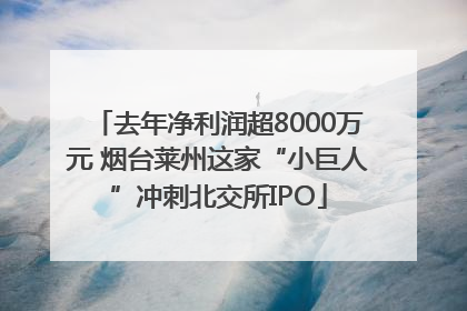 去年净利润超8000万元 烟台莱州这家“小巨人”冲刺北交所IPO