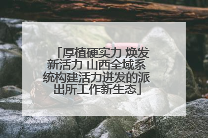 厚植硬实力 焕发新活力 山西全域系统构建活力迸发的派出所工作新生态