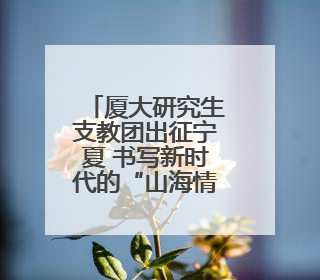 厦大研究生支教团出征宁夏 书写新时代的“山海情”