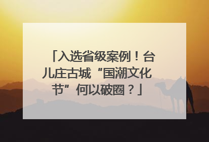 入选省级案例！台儿庄古城“国潮文化节”何以破圈？