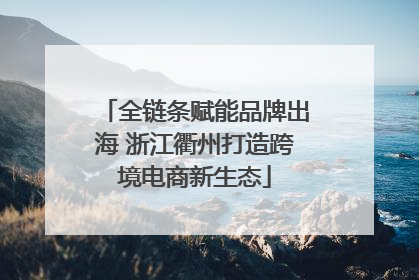 全链条赋能品牌出海 浙江衢州打造跨境电商新生态