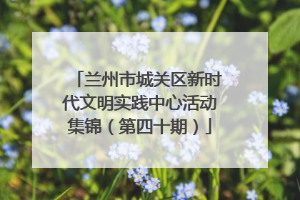 兰州市城关区新时代文明实践中心活动集锦（第四十期）