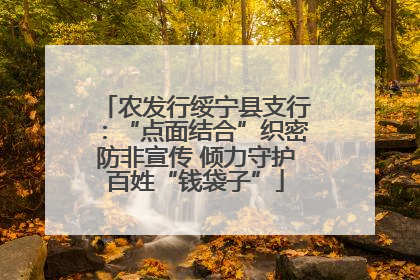 农发行绥宁县支行：“点面结合”织密防非宣传 倾力守护百姓“钱袋子”