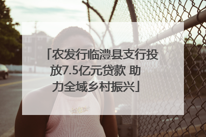 农发行临澧县支行投放7.5亿元贷款 助力全域乡村振兴