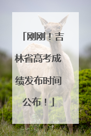 刚刚！吉林省高考成绩发布时间公布！