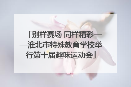 别样赛场 同样精彩——淮北市特殊教育学校举行第十届趣味运动会