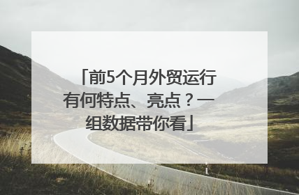 前5个月外贸运行有何特点、亮点？一组数据带你看