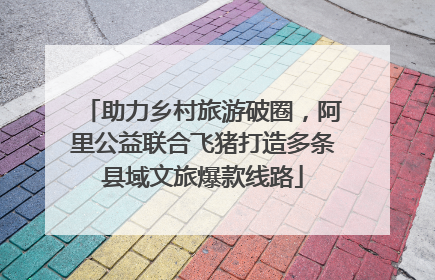 助力乡村旅游破圈，阿里公益联合飞猪打造多条县域文旅爆款线路
