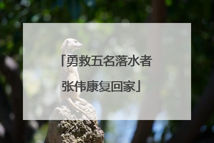 勇救五名落水者 张伟康复回家