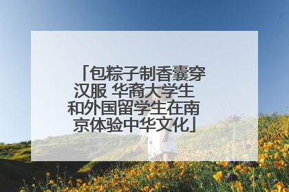 包粽子制香囊穿汉服 华裔大学生和外国留学生在南京体验中华文化