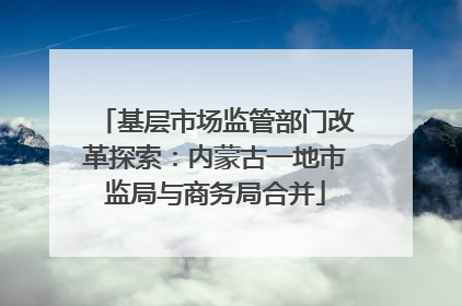 基层市场监管部门改革探索：内蒙古一地市监局与商务局合并