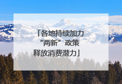 各地持续加力“两新”政策 释放消费潜力