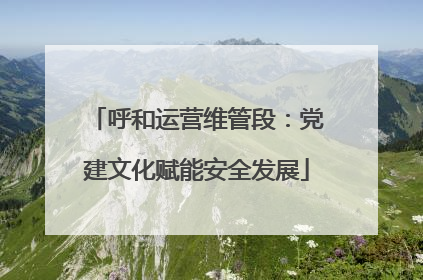 呼和运营维管段：党建文化赋能安全发展