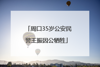 周口35岁公安民警王振因公牺牲