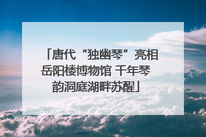 唐代“独幽琴”亮相岳阳楼博物馆 千年琴韵洞庭湖畔苏醒