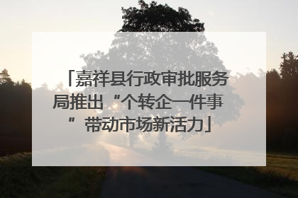 嘉祥县行政审批服务局推出“个转企一件事”带动市场新活力