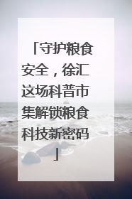 守护粮食安全，徐汇这场科普市集解锁粮食科技新密码