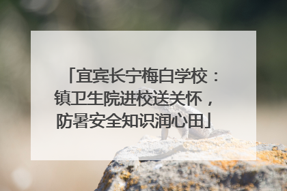 宜宾长宁梅白学校：镇卫生院进校送关怀，防暑安全知识润心田