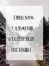 增长53%！1至4月雄安民营企业进出口亮眼