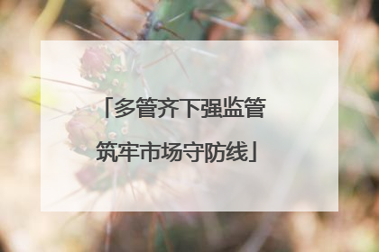 多管齐下强监管 筑牢市场守防线