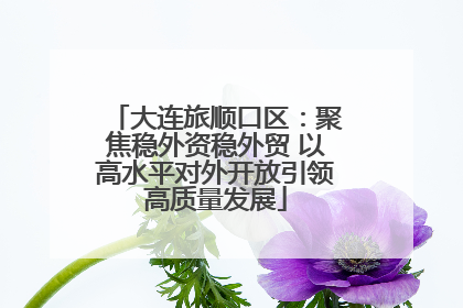 大连旅顺口区：聚焦稳外资稳外贸 以高水平对外开放引领高质量发展
