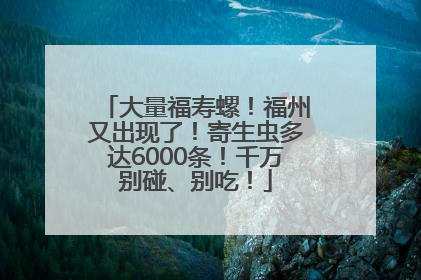 大量福寿螺！福州又出现了！寄生虫多达6000条！千万别碰、别吃！