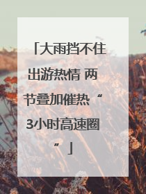 大雨挡不住出游热情 两节叠加催热“3小时高速圈”
