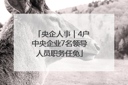 央企人事｜4户中央企业7名领导人员职务任免