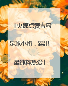 央媒点赞青岛足球小将：踢出最纯粹热爱