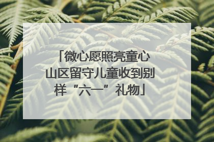 微心愿照亮童心 山区留守儿童收到别样“六一”礼物