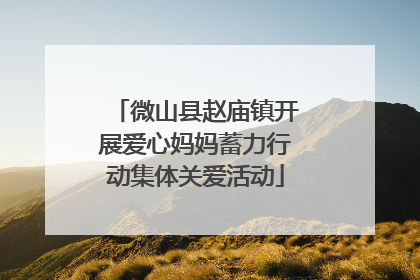 微山县赵庙镇开展爱心妈妈蓄力行动集体关爱活动