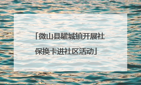 微山县驩城镇开展社保换卡进社区活动