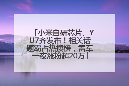 小米自研芯片、YU7齐发布！相关话题霸占热搜榜，雷军一夜涨粉超20万