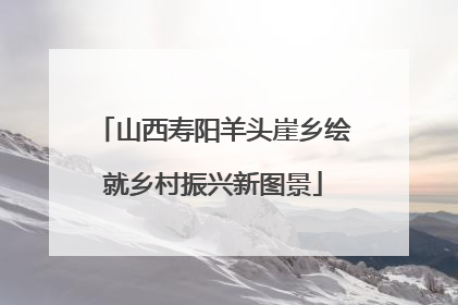 山西寿阳羊头崖乡绘就乡村振兴新图景