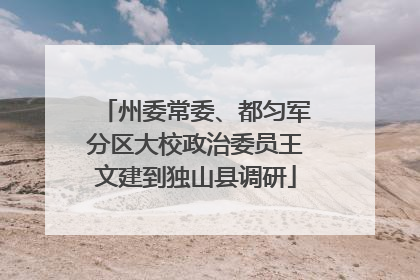 州委常委、都匀军分区大校政治委员王文建到独山县调研