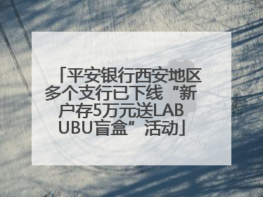 平安银行西安地区多个支行已下线“新户存5万元送LABUBU盲盒”活动