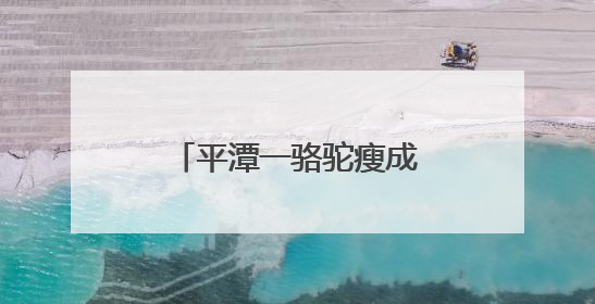 平潭一骆驼瘦成“纸片”引发关注！部门已介入
