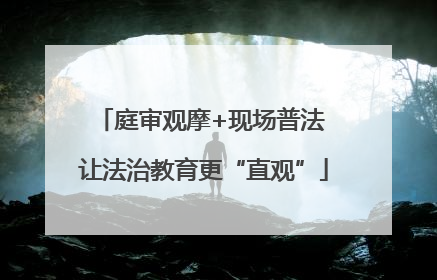 庭审观摩+现场普法 让法治教育更“直观”