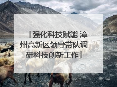 强化科技赋能 漳州高新区领导带队调研科技创新工作