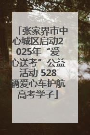 张家界市中心城区启动2025年“爱心送考”公益活动 528辆爱心车护航高考学子