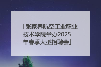 张家界航空工业职业技术学院举办2025年春季大型招聘会