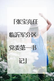 张宝亮任临沂军分区党委第一书记