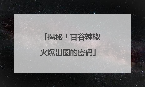 揭秘！甘谷辣椒火爆出圈的密码